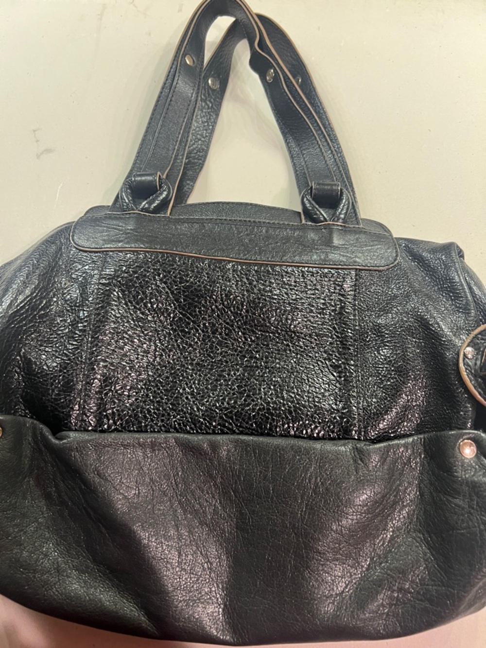 See By Chloe Black Leather Tote with Branded Charm - Picture 6 of 8